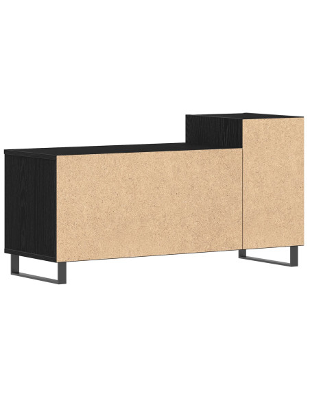 Mobile TV  Nero Rovere 100x35x55 cm Legno ingegnerizzato