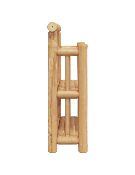 Mensola da parete a 2 ripiani 40x13x44 cm in bambù