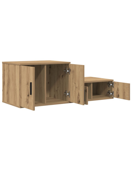 Armadio di stoccaggio  in rovere artigianale 103x41x40 cm in legno ingegnerizzato