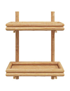 Scaffale da parete Marrone 39 x 26 x 60 cm Bambù 2