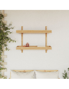 Scaffale da parete Marrone 39 x 26 x 60 cm Bambù 2