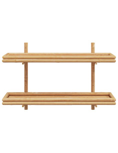 Scaffale da parete Marrone 100 x 26 x 60 cm Bambù 2