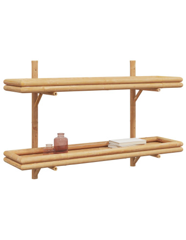 Scaffale da parete Marrone 100 x 26 x 60 cm Bambù