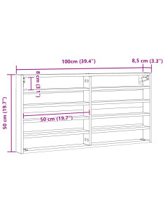 Vetrina Legno vecchio 100 x 8,5 x 50 cm Legno multistrato 2