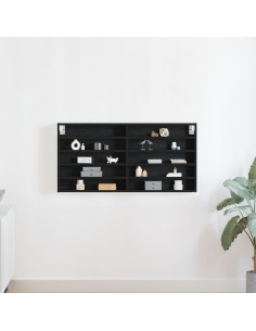 Vetrina Rovere Nero 100 x 8,5 x 50 cm Legno multistrato 2