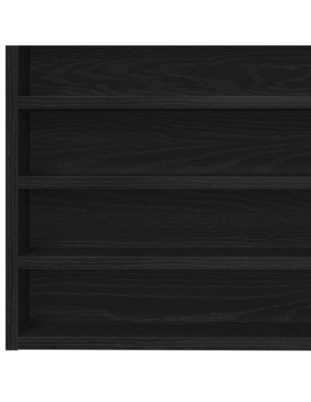 Vetrina Rovere Nero 100 x 8,5 x 50 cm Legno multistrato