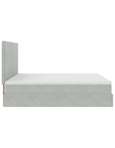 Struttura Letto Pouf con Materassi 160x200 cm in Velluto