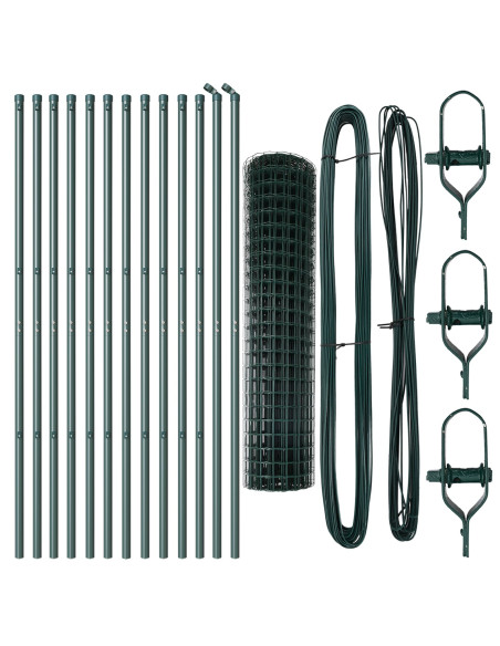 Recinzione con Posto Verde 1,2 x 25 m Acciaio e PVC