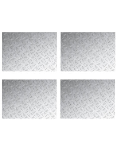 Gradini per Scale 4 pcs Argento 70 x 50 cm Alluminio