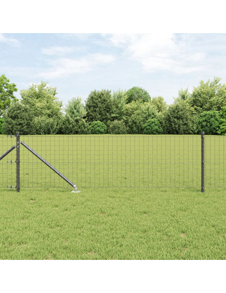 Poste per Recinzione  con Punta 52 pz Ø32 mm 60 cm Acciaio Zincato