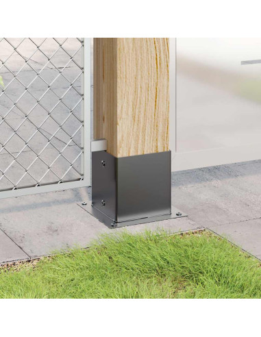 Basi per Pali Quadrati 4pz 141x141mm Acciaio Verniciato Polvere