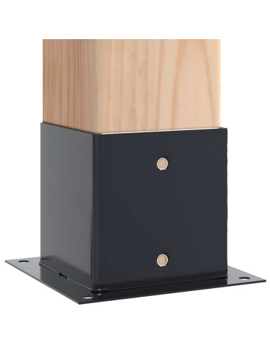 Basi per Pali Quadrati 4pz 141x141mm Acciaio Verniciato Polvere