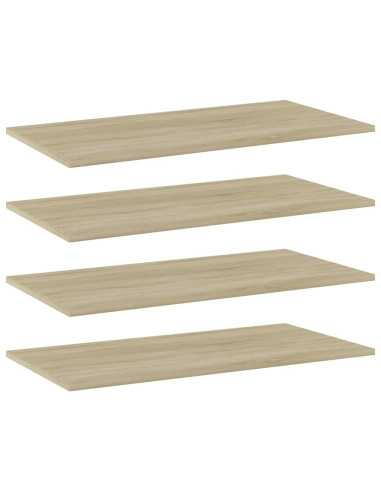 Ripiani per Libreria 4pz Rovere Sonoma 80x40x1,5cm Multistrato
