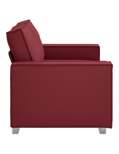 Divano Rosso Vino 160 x 80 x 84 cm Tessuto