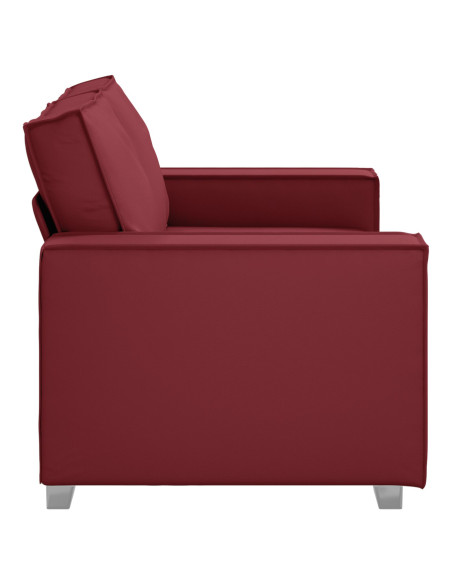 Divanetto  Rosso Vino 120 cm in Pelle Sintetica
