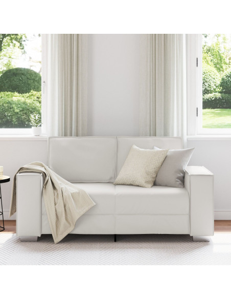 Divanetto Sofa Bianco 120 cm in Pelle Sintetica