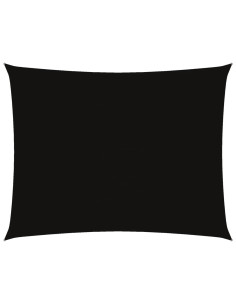 Parasole a Vela Tessuto Oxford Rettangolare 5x7m Nero 2