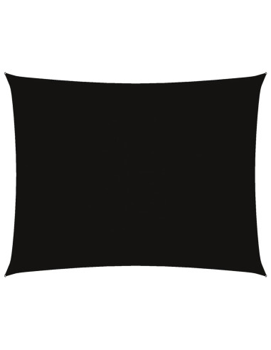 Parasole a Vela Tessuto Oxford Rettangolare 5x7m Nero