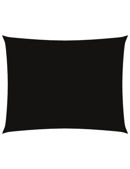 Parasole a Vela Tessuto Oxford Rettangolare 5x7m Nero