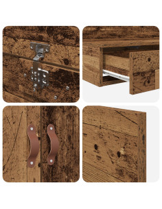 Struttura letto con contenitore Legno vecchio 75 cm 2