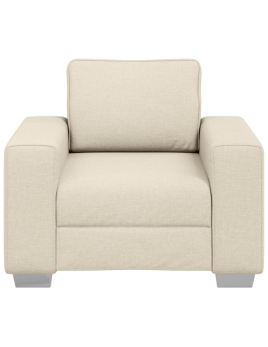 Divano Beige 100 x 80 x 82 cm Tessuto misto lino