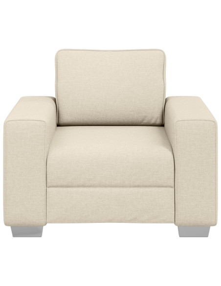 Divano Beige 100 x 80 x 82 cm Tessuto misto lino