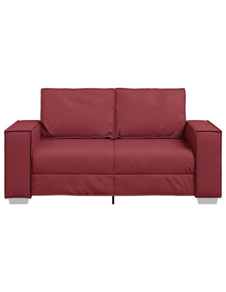 Divanetto  Rosso Vino 120 cm in Pelle Sintetica