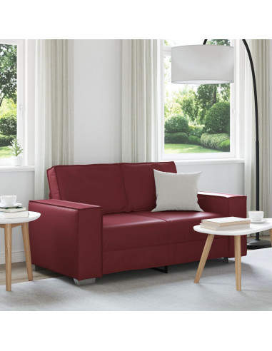Divano Rosso Vino 160 x 80 x 84 cm Tessuto