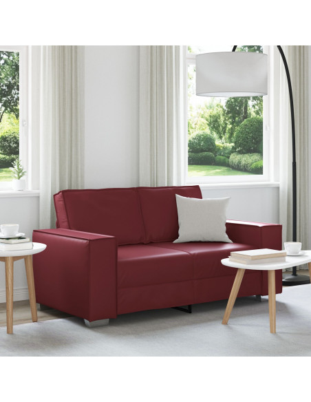 Divano Rosso Vino 160 x 80 x 84 cm Tessuto