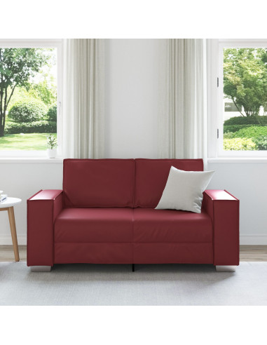 Divano Rosso Vino 160 x 80 x 84 cm Tessuto