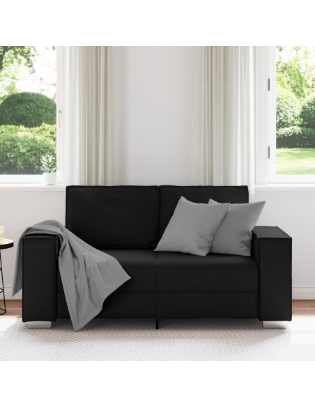Divanetto  Nero 120 cm in Faux Leather