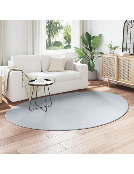 Tappeti Grigio Poliestere 160 x 230 cm Tappeto per area Ovale