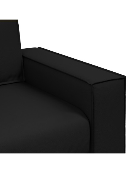 Divanetto  Nero 120 cm in Faux Leather