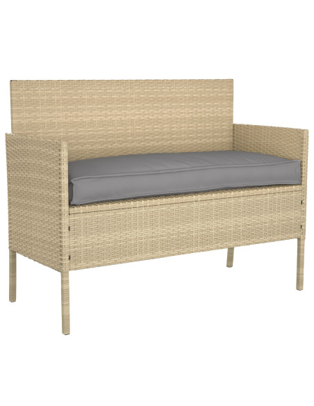 Cuscino da Esterno  Grigio Poliestere 110 x 40 x 8 cm