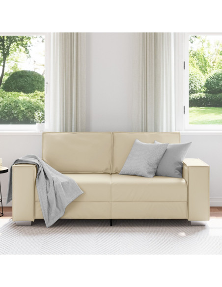 Divanetto  Crema 140 cm in Pelle Sintetica