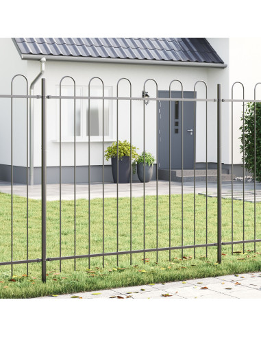 Recinzione per Giardino 6 pcs Grigio 10,2 x 1,5 m