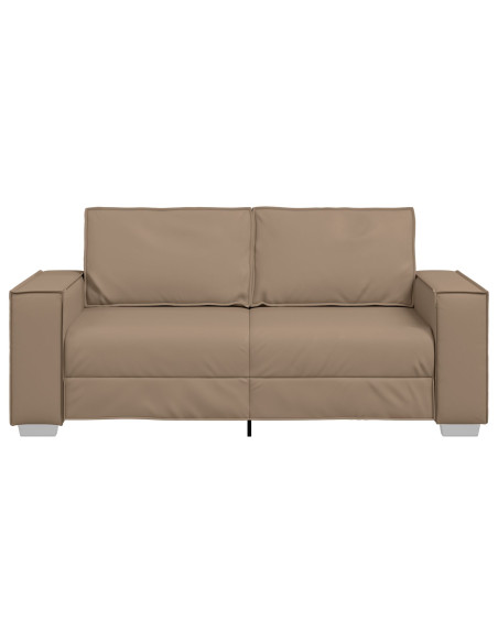 Divano a due posti  Cappuccino 140 cm in finta pelle