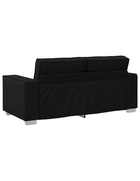 Loveseat Nero 140 cm in Pelle Sintetica