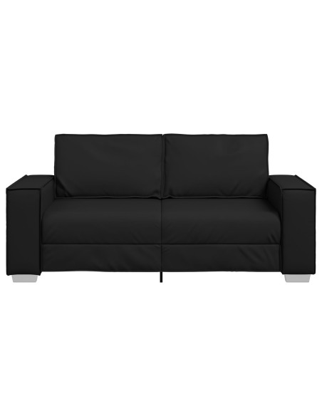 Loveseat Nero 140 cm in Pelle Sintetica