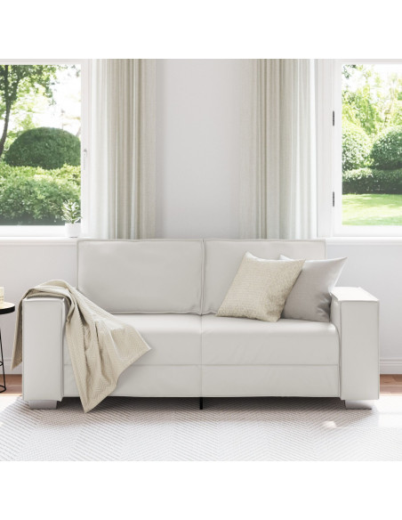Divano Bianco 180 x 80 x 84 cm Tessuto