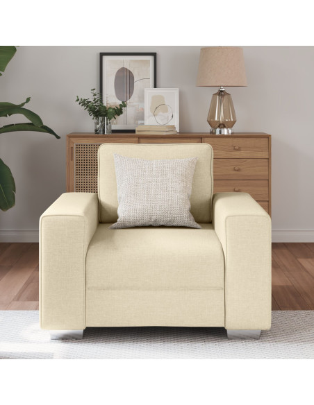Poltrona  Crema 59 cm in Tessuto