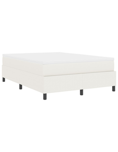 Letto con Box Spring e Materasso Crema 160x200 cm Tessuto in Corduroy