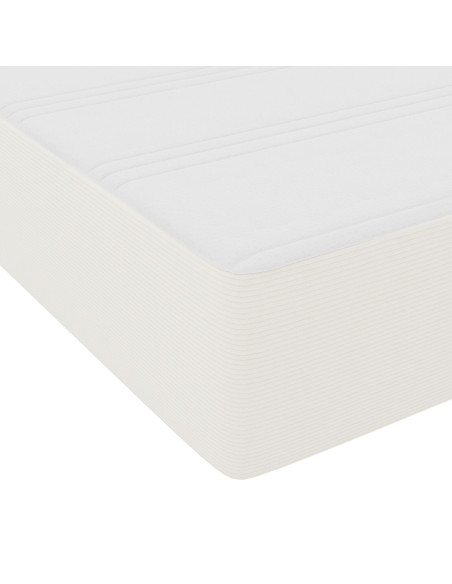 Letto con Box Spring e Materasso Crema 160x200 cm Tessuto in Corduroy