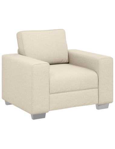 Divano Beige 100 x 80 x 82 cm Tessuto misto lino