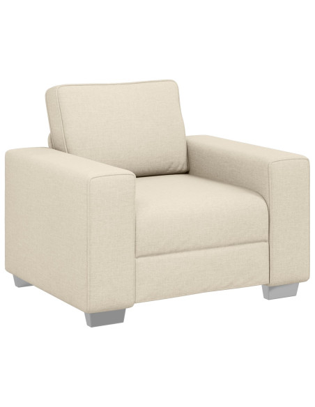 Divano Beige 100 x 80 x 82 cm Tessuto misto lino