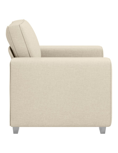 Divano Beige 100 x 80 x 82 cm Tessuto misto lino