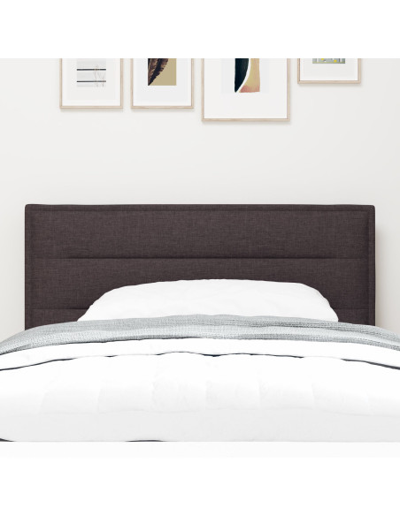 Testiera  Design Linee Marrone Scuro 80 cm Tessuto