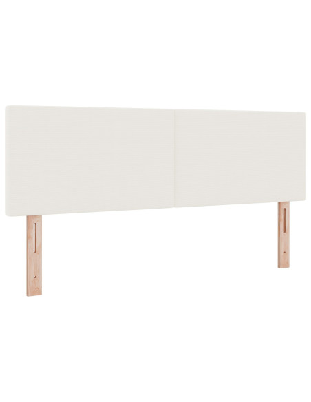 Letto Box Spring con Materasso Panna 140x200 cm Tessuto Corduroy