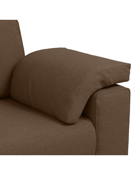 Divano Loveseat  Marrone 120 cm in Tessuto