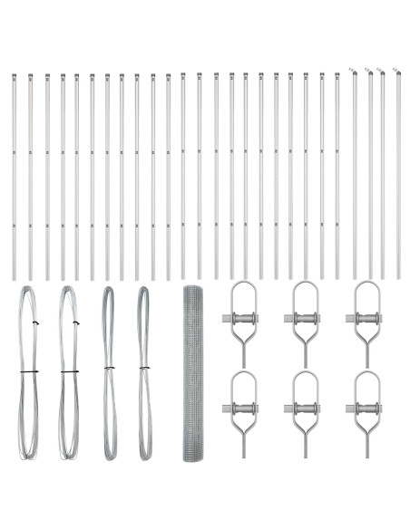 Recinzione in Rete Saldato  con 13 Post 1.2x50 m Acciaio Galvanizzato